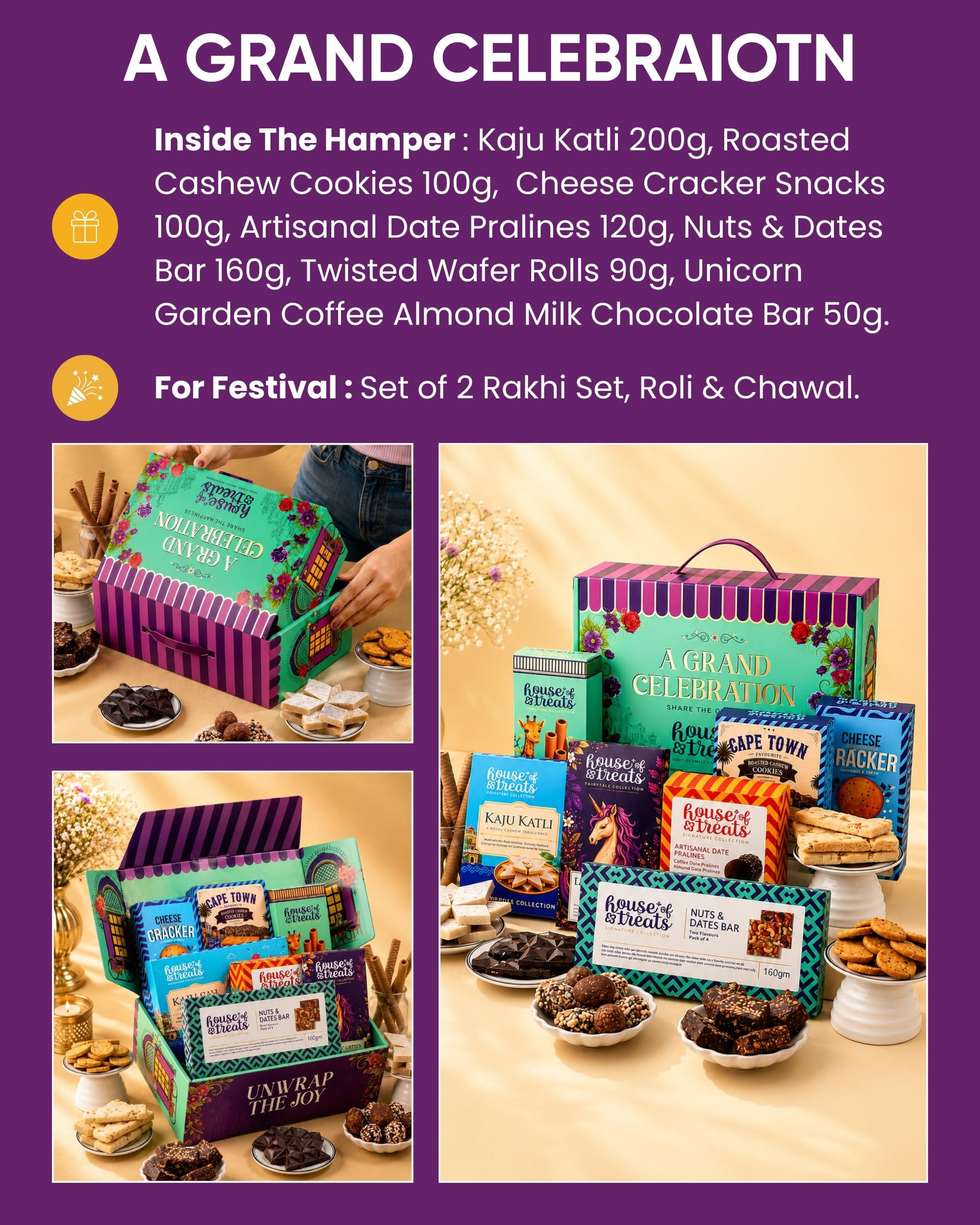 Hyperfoods® Rakhi Hamper For Brother RawFruit Gifts From The Orchards Dry fruit 120 Grams(Cashews, Almonds, Pista, Raisins 30