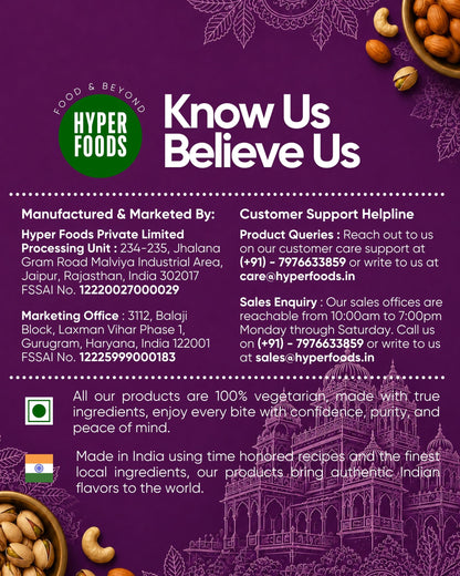 Hyperfoods® Rakhi Hamper For Brother RawFruit Gifts From The Orchards Dry fruit 120 Grams(Cashews, Almonds, Pista, Raisins 30