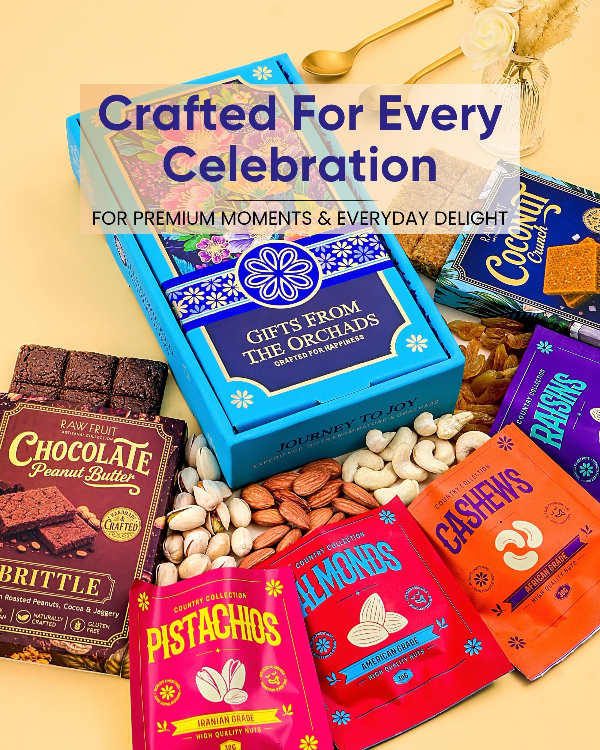 Hyperfoods® Rakhi Hamper For Brother RawFruit Gifts From The Orchards Dry fruit 120 Grams(Cashews, Almonds, Pista, Raisins 30
