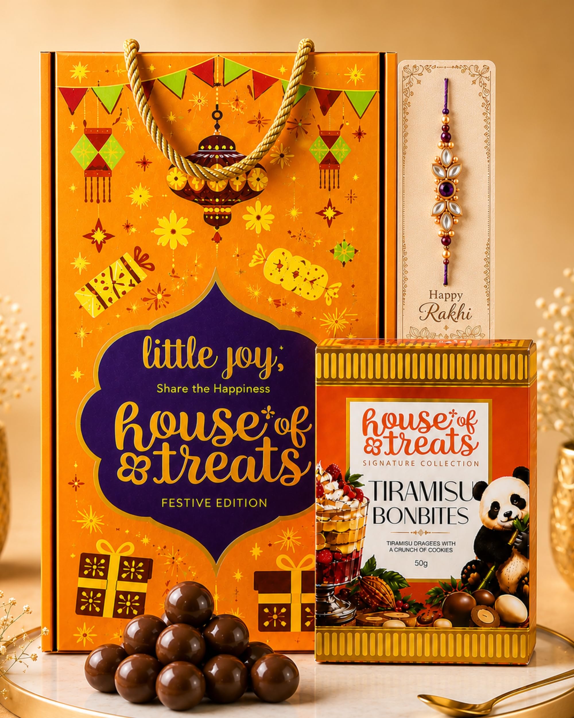 Hyperfoods® Rakhi Hamper For Brother RawFruit Gifts From The Orchards Dry fruit 120 Grams(Cashews, Almonds, Pista, Raisins 30