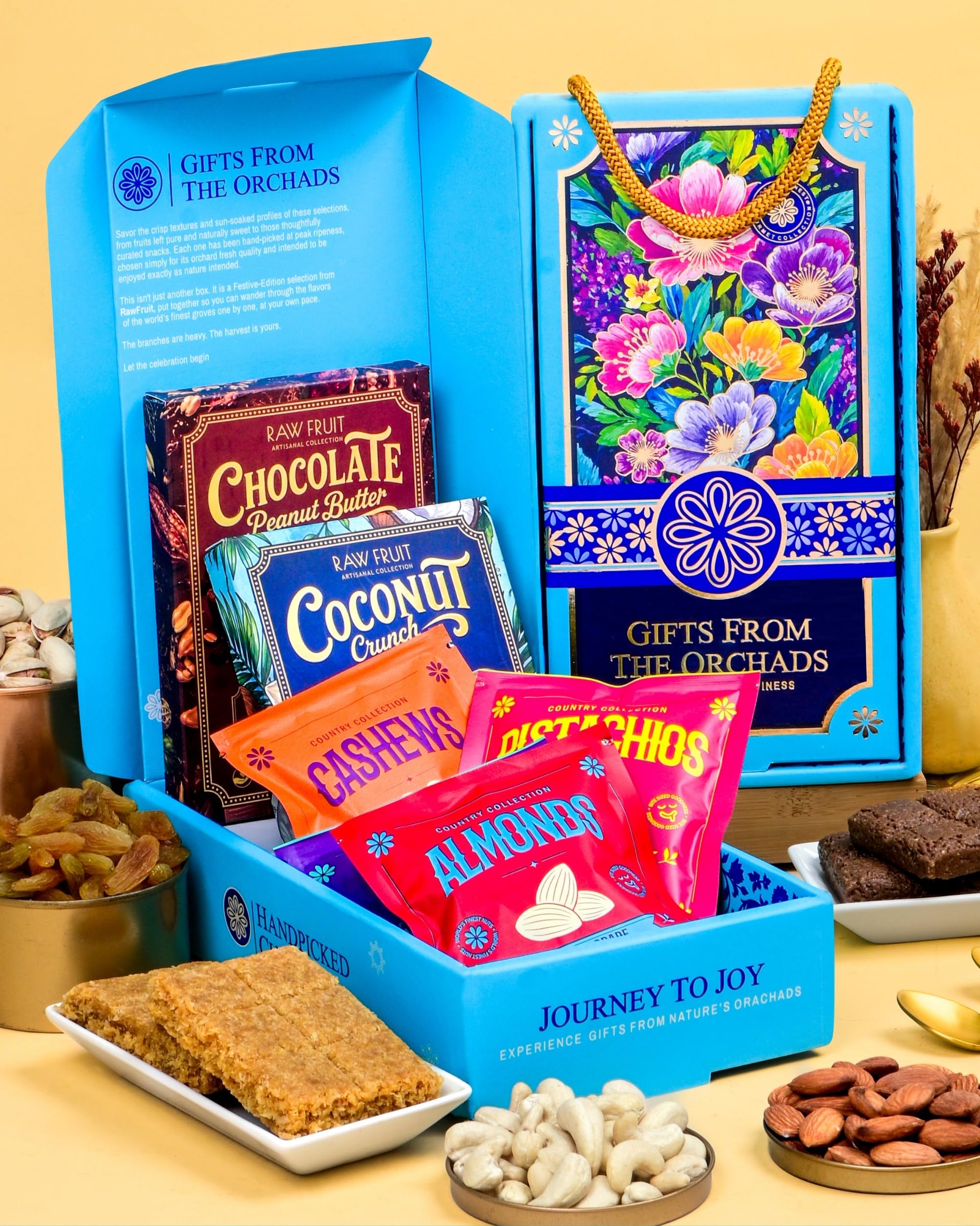 Hyperfoods® Rakhi Hamper For Brother RawFruit Gifts From The Orchards Dry fruit 120 Grams(Cashews, Almonds, Pista, Raisins 30