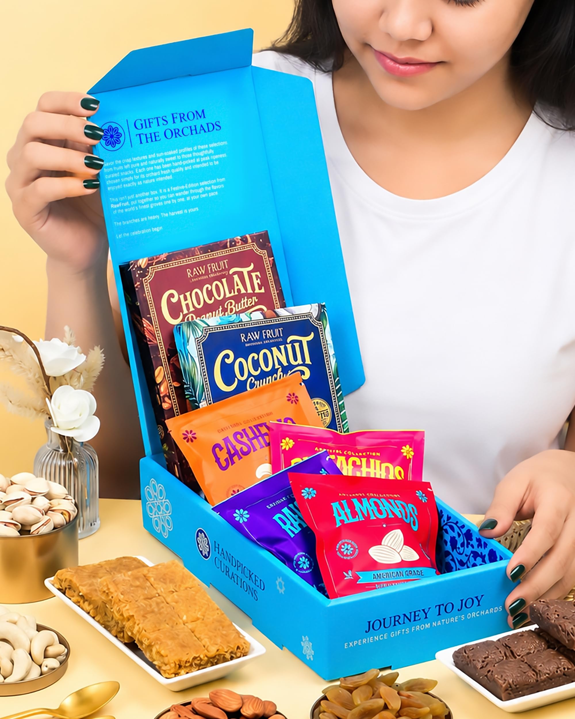 Hyperfoods® Rakhi Hamper For Brother RawFruit Gifts From The Orchards Dry fruit 120 Grams(Cashews, Almonds, Pista, Raisins 30