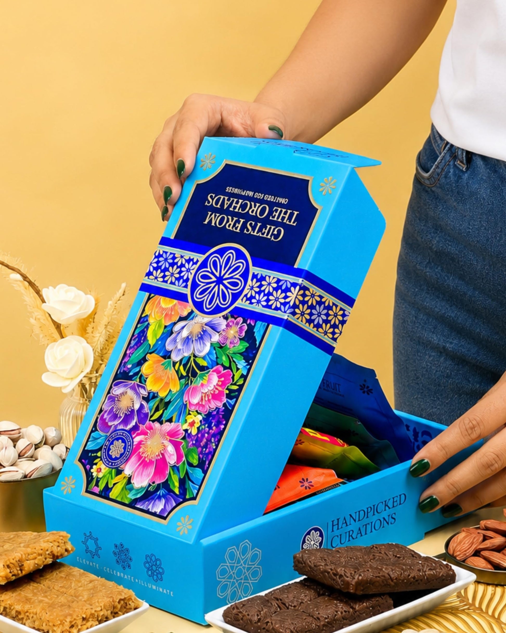 Hyperfoods® Rakhi Hamper For Brother RawFruit Gifts From The Orchards Dry fruit 120 Grams(Cashews, Almonds, Pista, Raisins 30