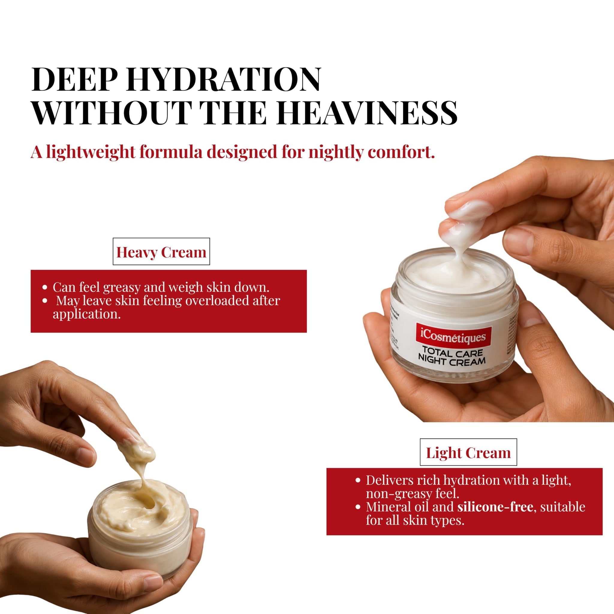 iCosmetiques Day Cream |Vitamins B3, C, E |Shea Butter & Glycerin |SPF Protection with 4 Sunscreens for Glowing Skin |Mineral