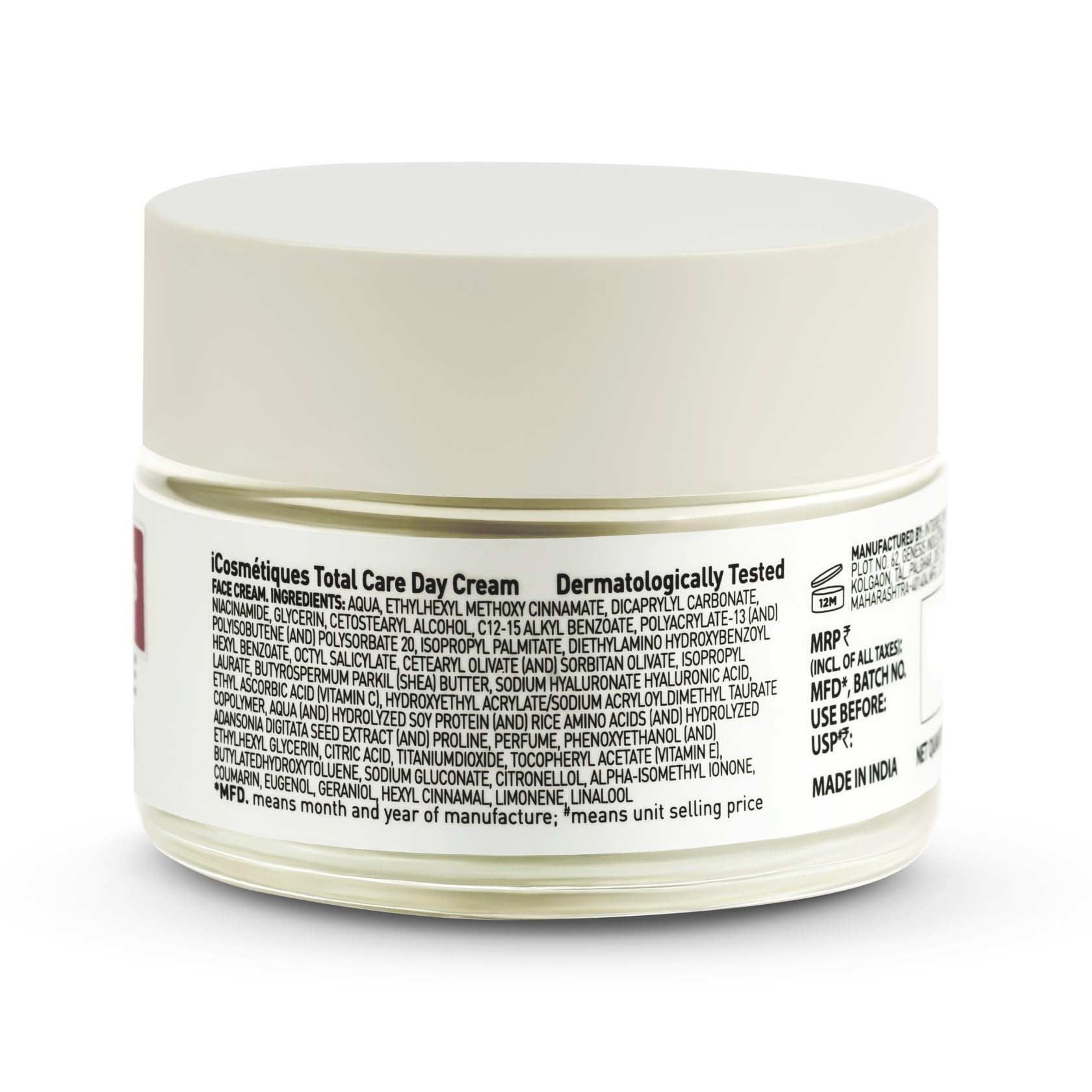 iCosmetiques Day Cream |Vitamins B3, C, E |Shea Butter & Glycerin |SPF Protection with 4 Sunscreens for Glowing Skin |Mineral