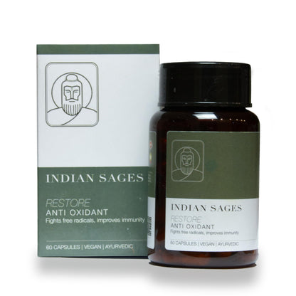Indian Sages RESTORE Moringa Amla Capsule, 60 Count, Organic Vegan Nutritional Supplement