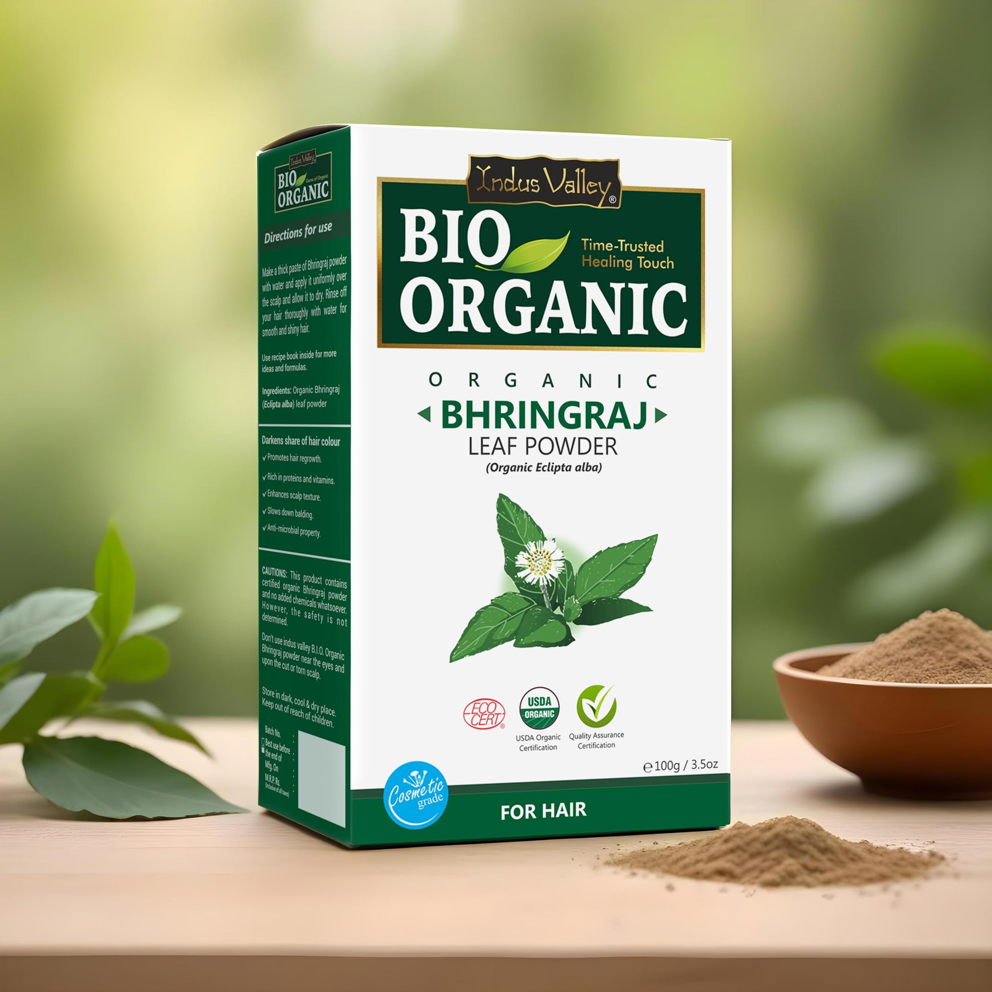 INDUS VALLEY Amla Powder, Organic Indian Gooseberry Powder, Natural Herbal Powder - close-up detail (16)