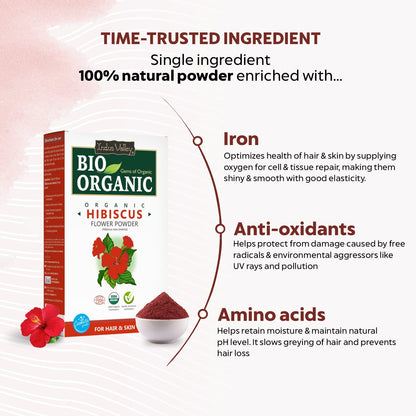 INDUS VALLEY Amla Powder, Organic Indian Gooseberry Powder, Natural Herbal Powder - back view (20)