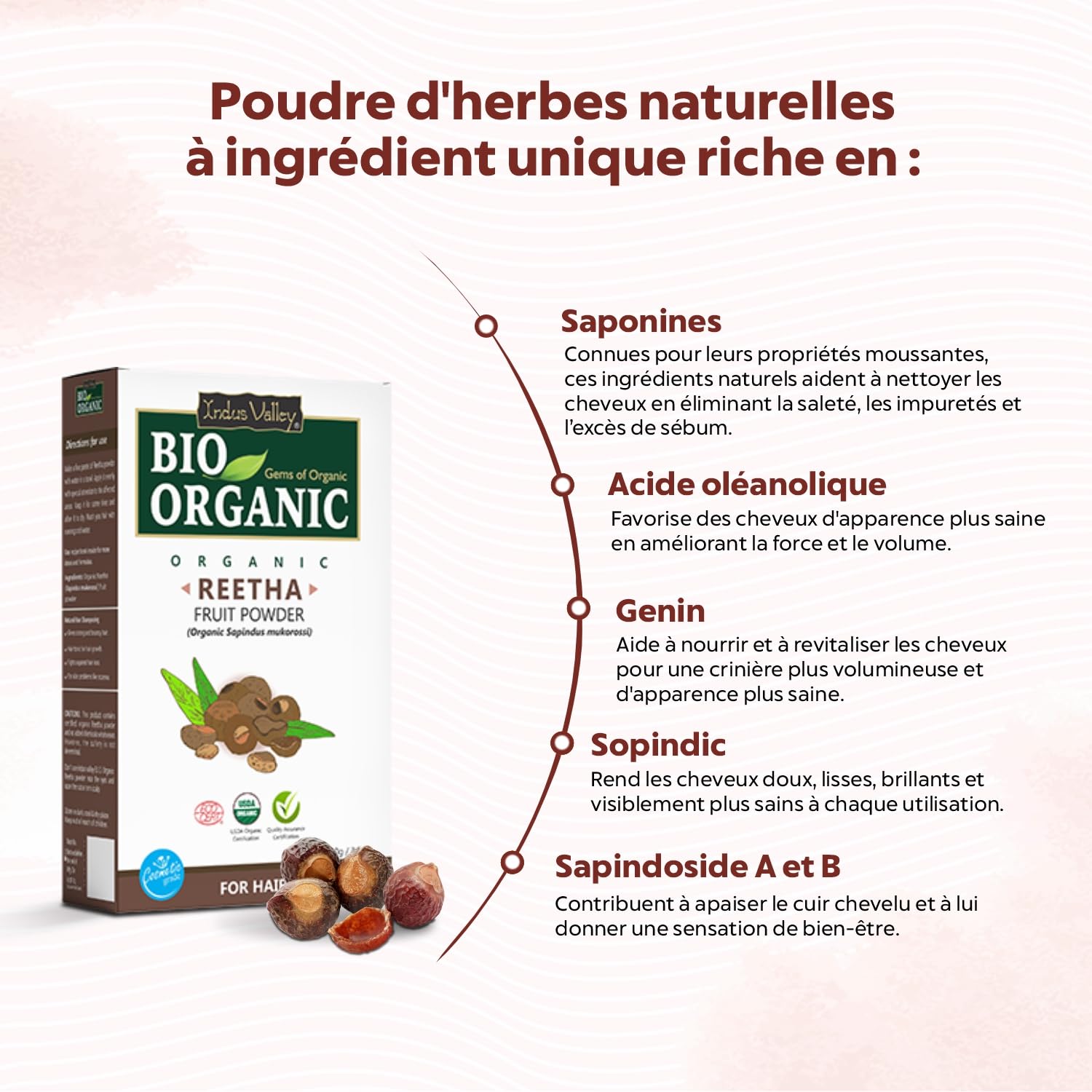 INDUS VALLEY Amla Powder, Organic Indian Gooseberry Powder, Natural Herbal Powder - back view (29)