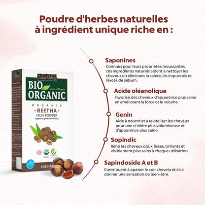 INDUS VALLEY Amla Powder, Organic Indian Gooseberry Powder, Natural Herbal Powder - back view (29)
