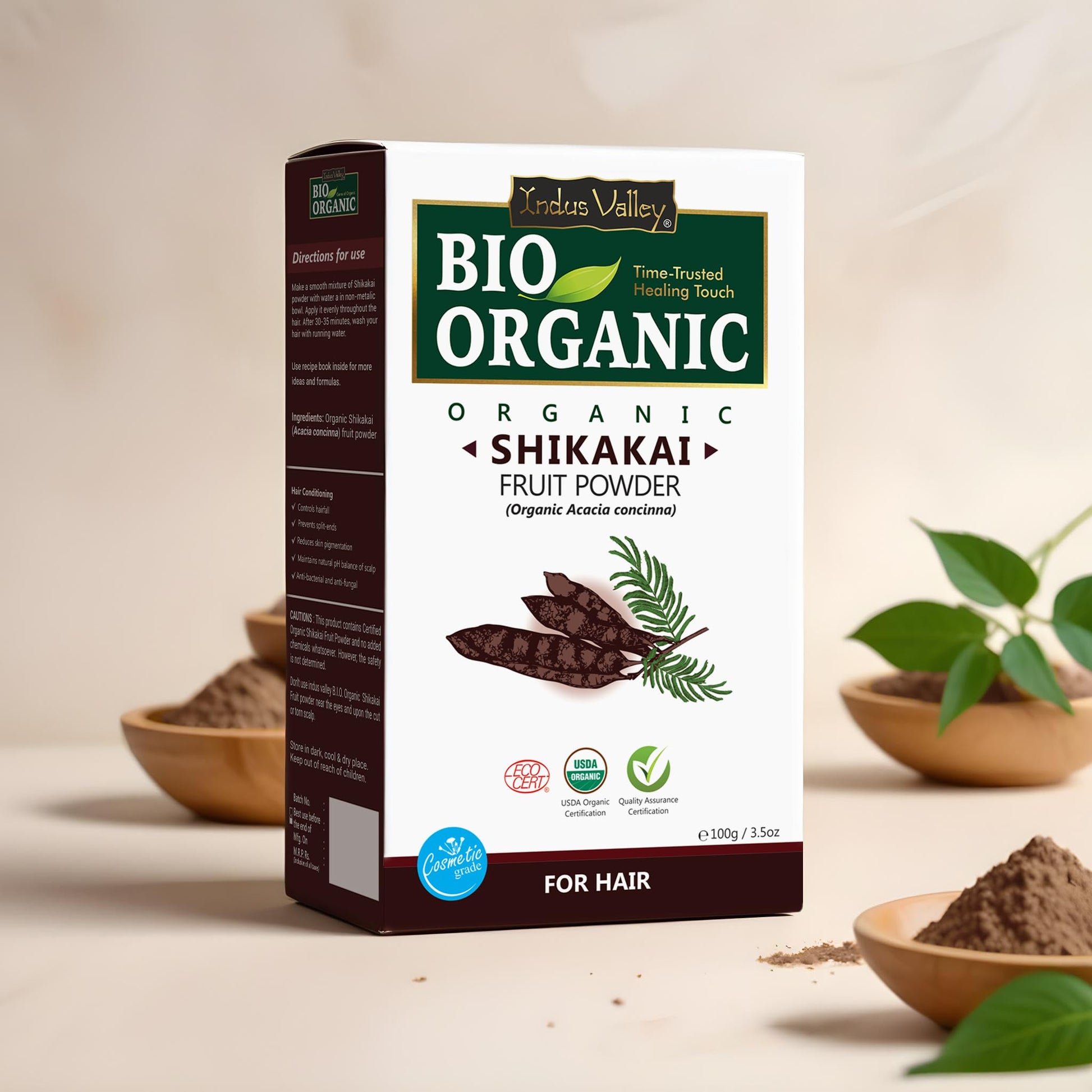 INDUS VALLEY Amla Powder, Organic Indian Gooseberry Powder, Natural Herbal Powder - close-up detail (38)