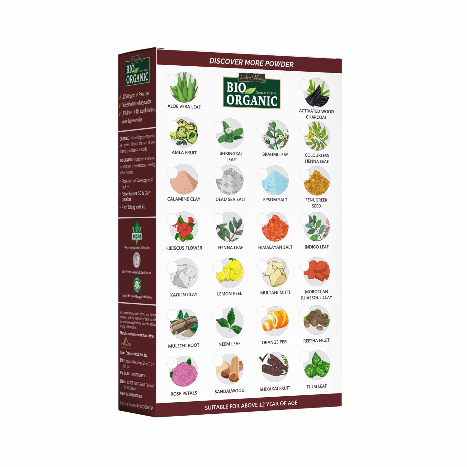 INDUS VALLEY Amla Powder, Organic Indian Gooseberry Powder, Natural Herbal Powder - size and scale (40)