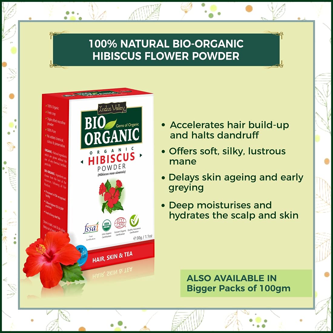 INDUS VALLEY Amla Powder, Organic Indian Gooseberry Powder, Natural Herbal Powder - ingredients panel (54)