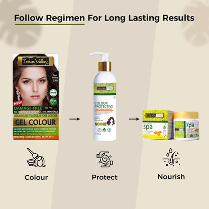 INDUS VALLEY Semi-Permanent Hair Colour Gel, Ammonia & PPD Free, Organic Herbs, Grey Coverage, 220ml - in use (26)