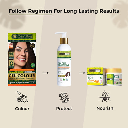 INDUS VALLEY Semi-Permanent Hair Colour Gel, Ammonia & PPD Free, Organic Herbs, Grey Coverage, 220ml - size and scale (35)