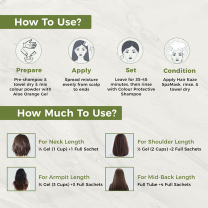 INDUS VALLEY Semi-Permanent Hair Colour Gel, Ammonia & PPD Free, Organic Herbs, Grey Coverage, 220ml - label detail (40)