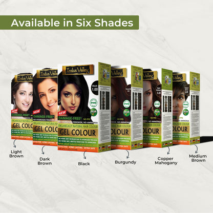 INDUS VALLEY Semi-Permanent Hair Colour Gel, Ammonia & PPD Free, Organic Herbs, Grey Coverage, 220ml - size and scale (49)