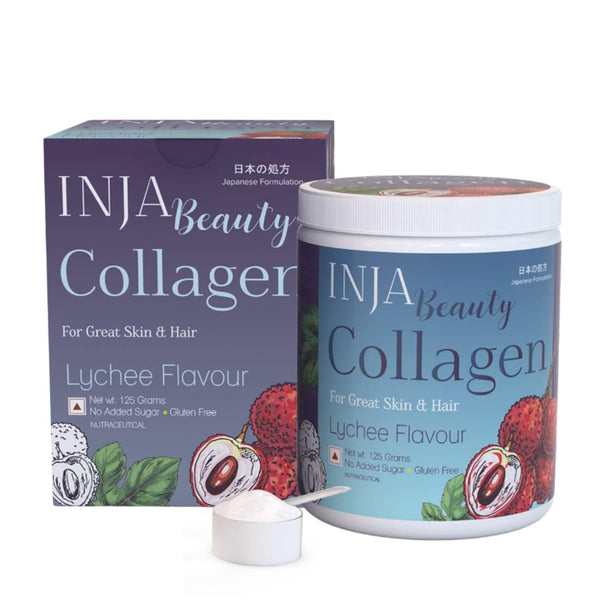 INJA Wellness Marine Collagen Powder Supplement with Vitamin C, Sugar-Free, Gluten-Free, Hydrolyzed Type 1