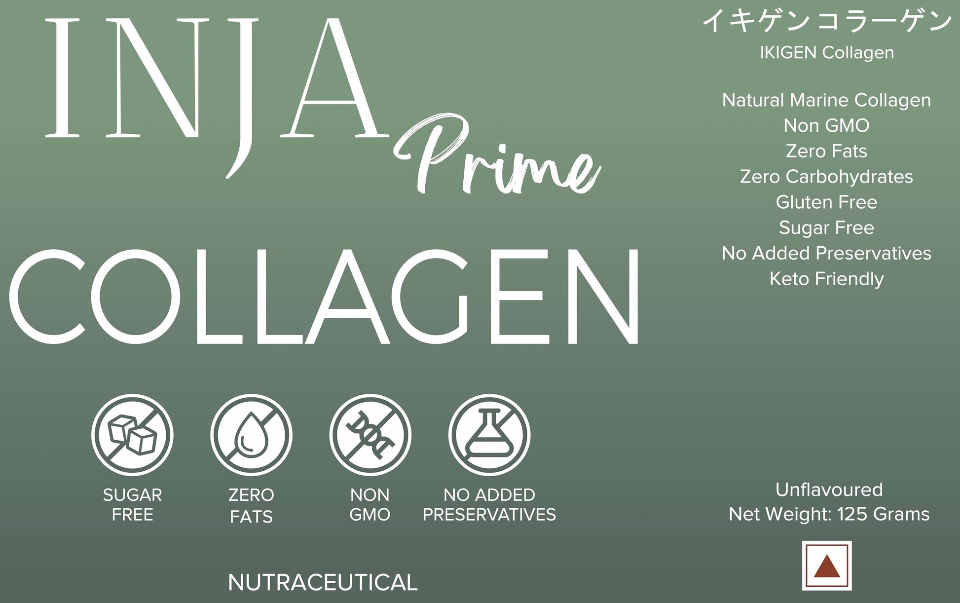 INJA Wellness Marine Collagen Powder Supplement with Vitamin C, Sugar-Free, Gluten-Free, Hydrolyzed Type 1 - size and scale (