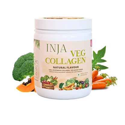 INJA Wellness Veg Collagen Adult Supplement Powder, Plant-Based, Natural Flavor, No Added Sugar