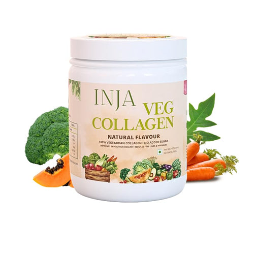 INJA Wellness Veg Collagen Adult Supplement Powder, Plant-Based, Natural Flavor, No Added Sugar