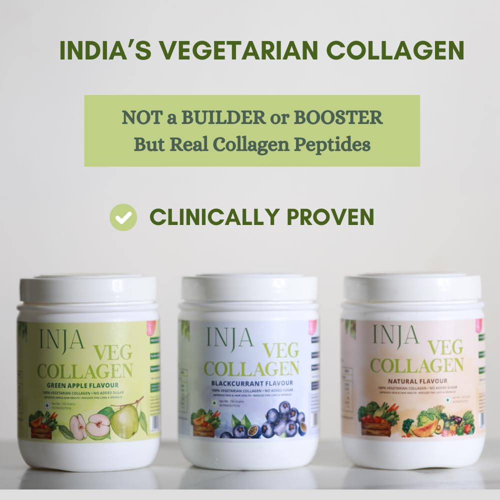 INJA Wellness Veg Collagen Adult Supplement Powder, Plant-Based, Natural Flavor, No Added Sugar - front view