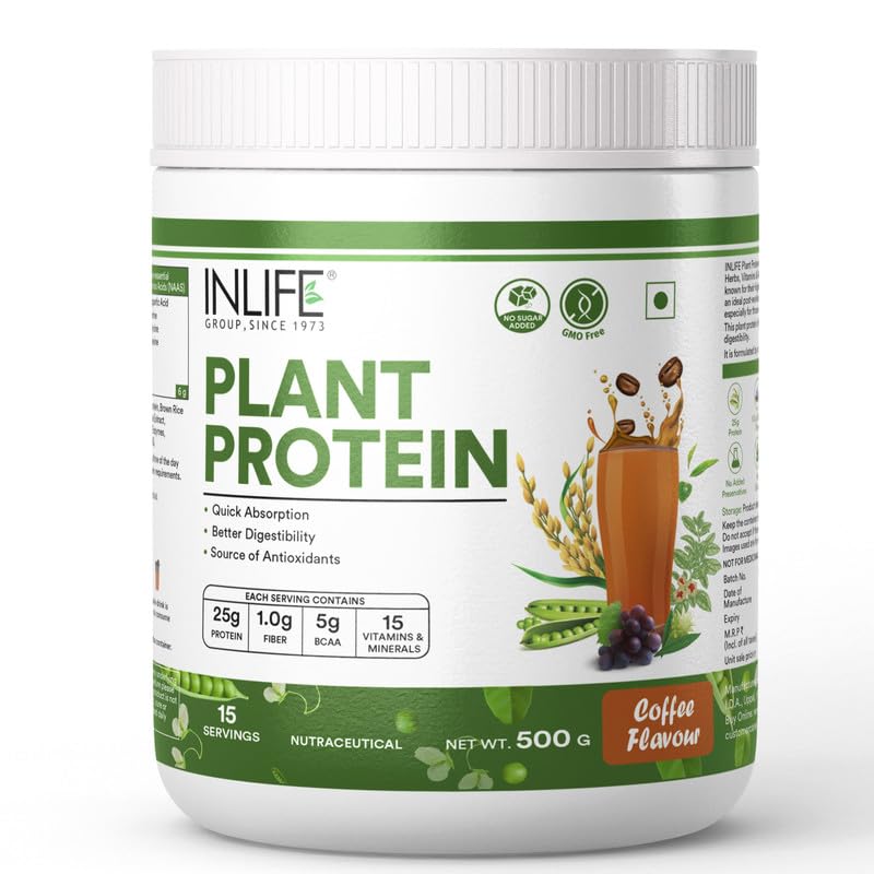 Inlife Pea and Brown Rice Protein Powder, Adult Formula, Dietary Supplement (14)