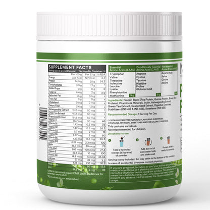 Inlife Pea and Brown Rice Protein Powder, Adult Formula, Dietary Supplement - front view (15)