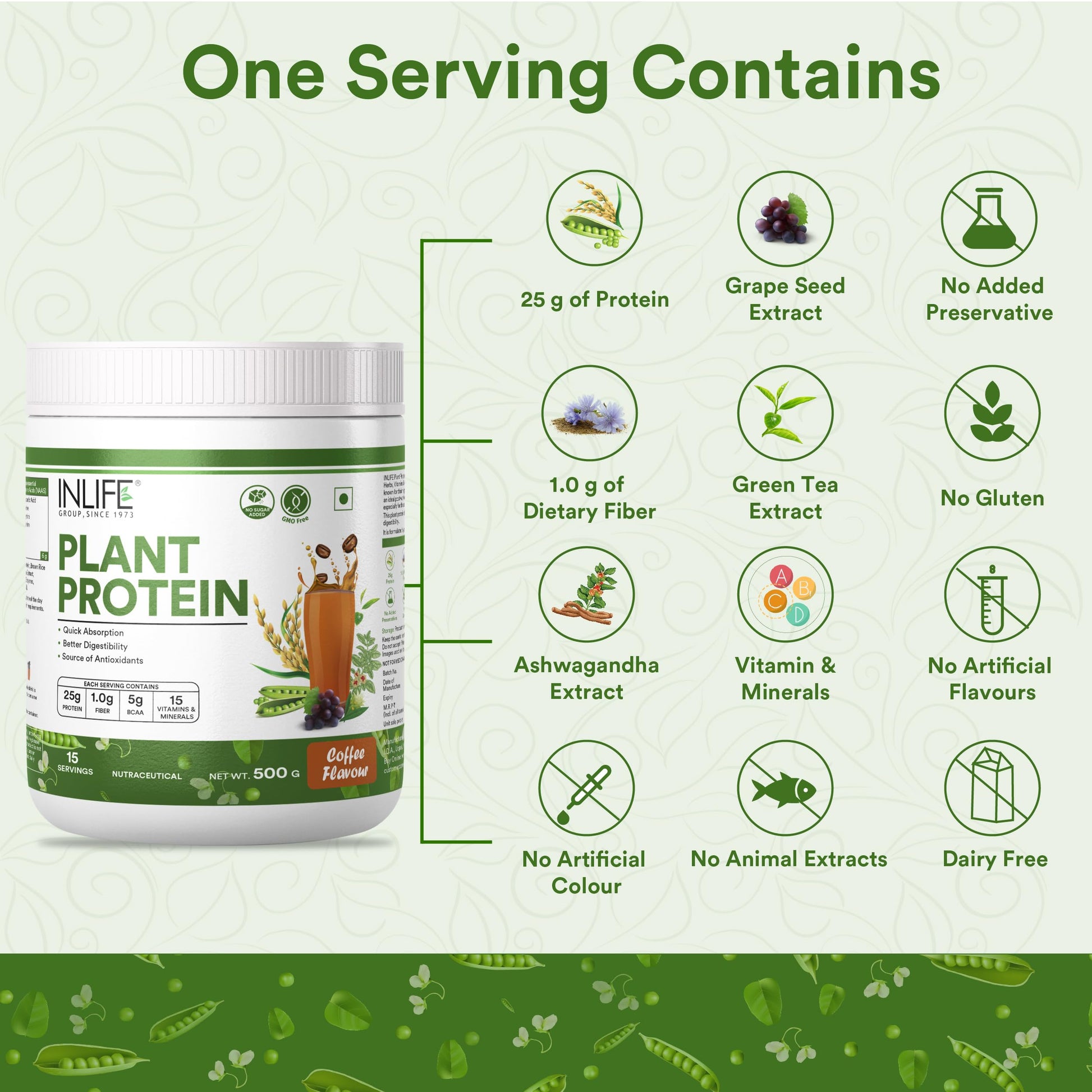 Inlife Pea and Brown Rice Protein Powder, Adult Formula, Dietary Supplement - packaging (17)