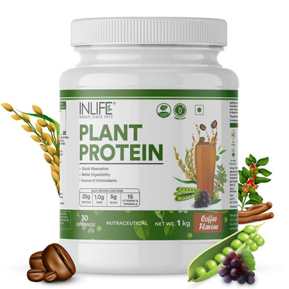 Inlife Pea and Brown Rice Protein Powder, Adult Formula, Dietary Supplement (21)