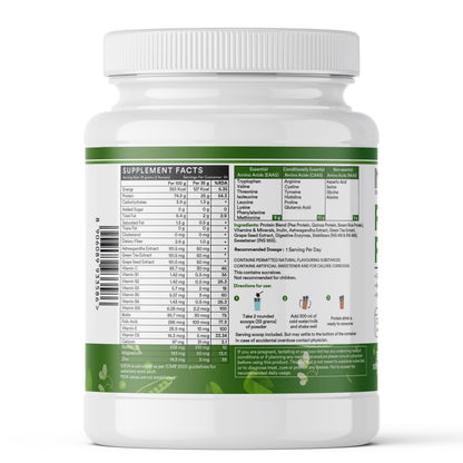 Inlife Pea and Brown Rice Protein Powder, Adult Formula, Dietary Supplement - front view (22)