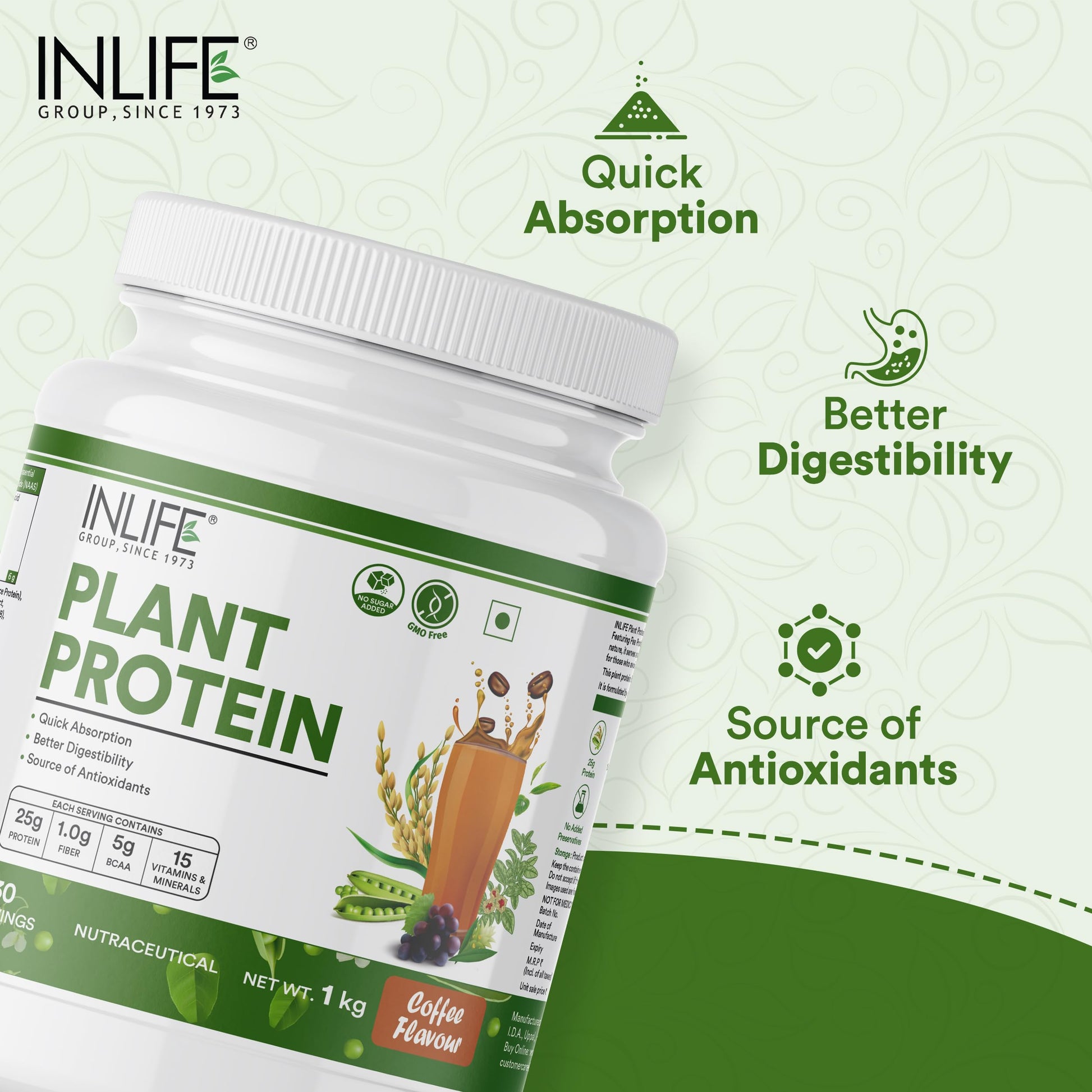 Inlife Pea and Brown Rice Protein Powder, Adult Formula, Dietary Supplement - packaging (24)