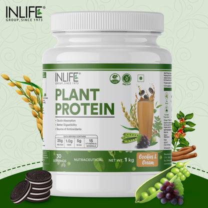 Inlife Pea and Brown Rice Protein Powder, Adult Formula, Dietary Supplement - ingredients panel (32)