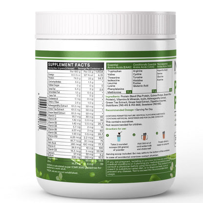 Inlife Pea and Brown Rice Protein Powder, Adult Formula, Dietary Supplement - back view (35)