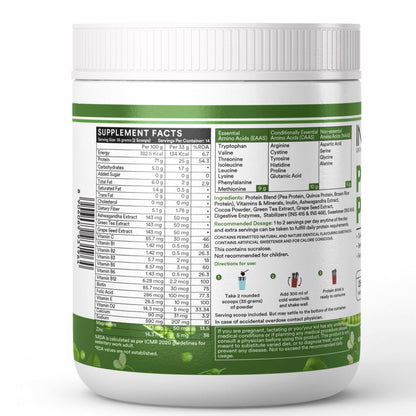 Inlife Pea and Brown Rice Protein Powder, Adult Formula, Dietary Supplement - label detail