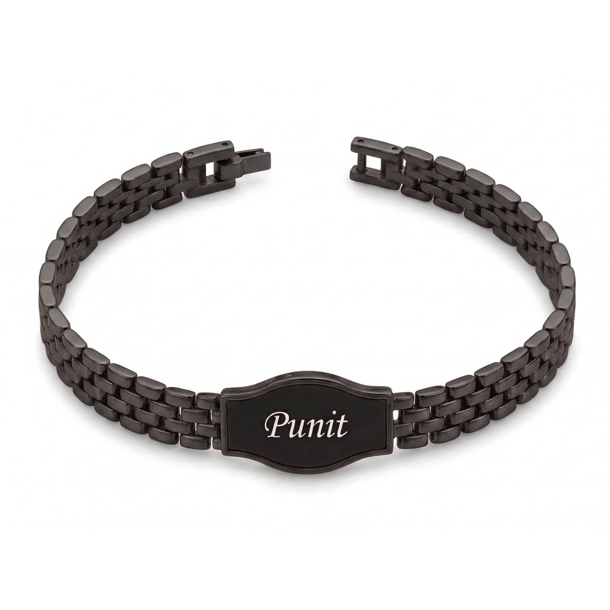 Innovative Gifts Personalized Bracelet Rakhi for Brother, Stainless Steel Custom Name Engraved Rakhi Bracelet, Raksha Bandhan