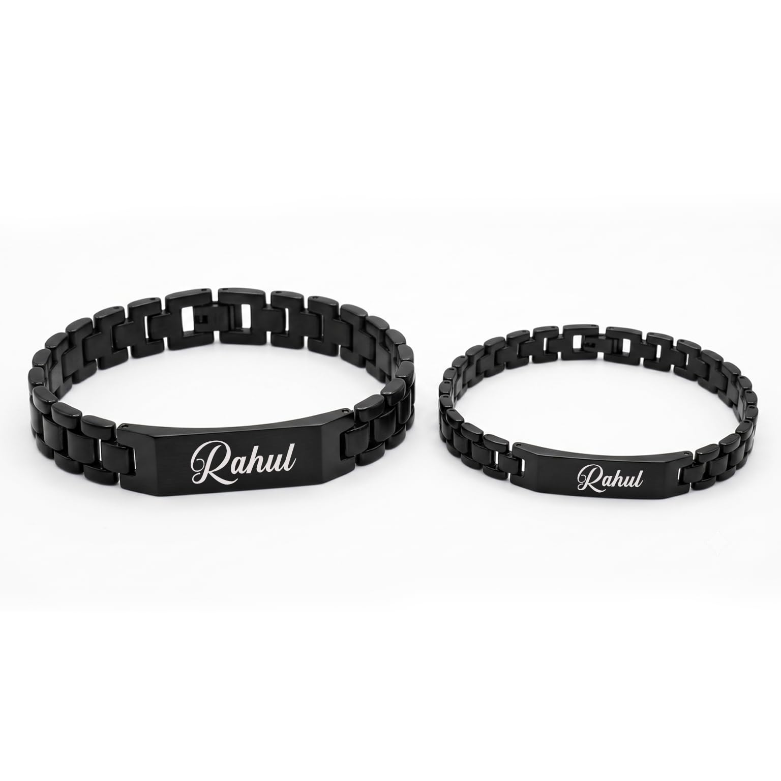 Innovative Gifts Personalized Bracelet Rakhi for Brother, Stainless Steel Custom Name Engraved Rakhi Bracelet, Raksha Bandhan