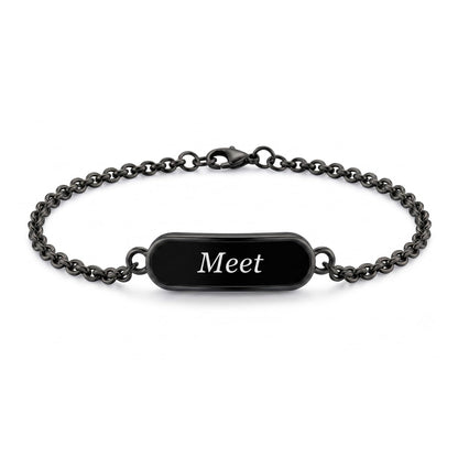 Innovative Gifts Personalized Bracelet Rakhi for Brother, Stainless Steel Custom Name Engraved Rakhi Bracelet, Raksha Bandhan