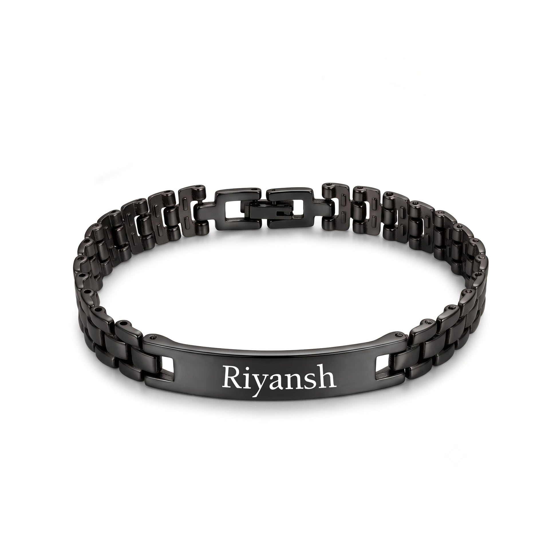 Innovative Gifts Personalized Bracelet Rakhi for Brother, Stainless Steel Custom Name Engraved Rakhi Bracelet, Raksha Bandhan