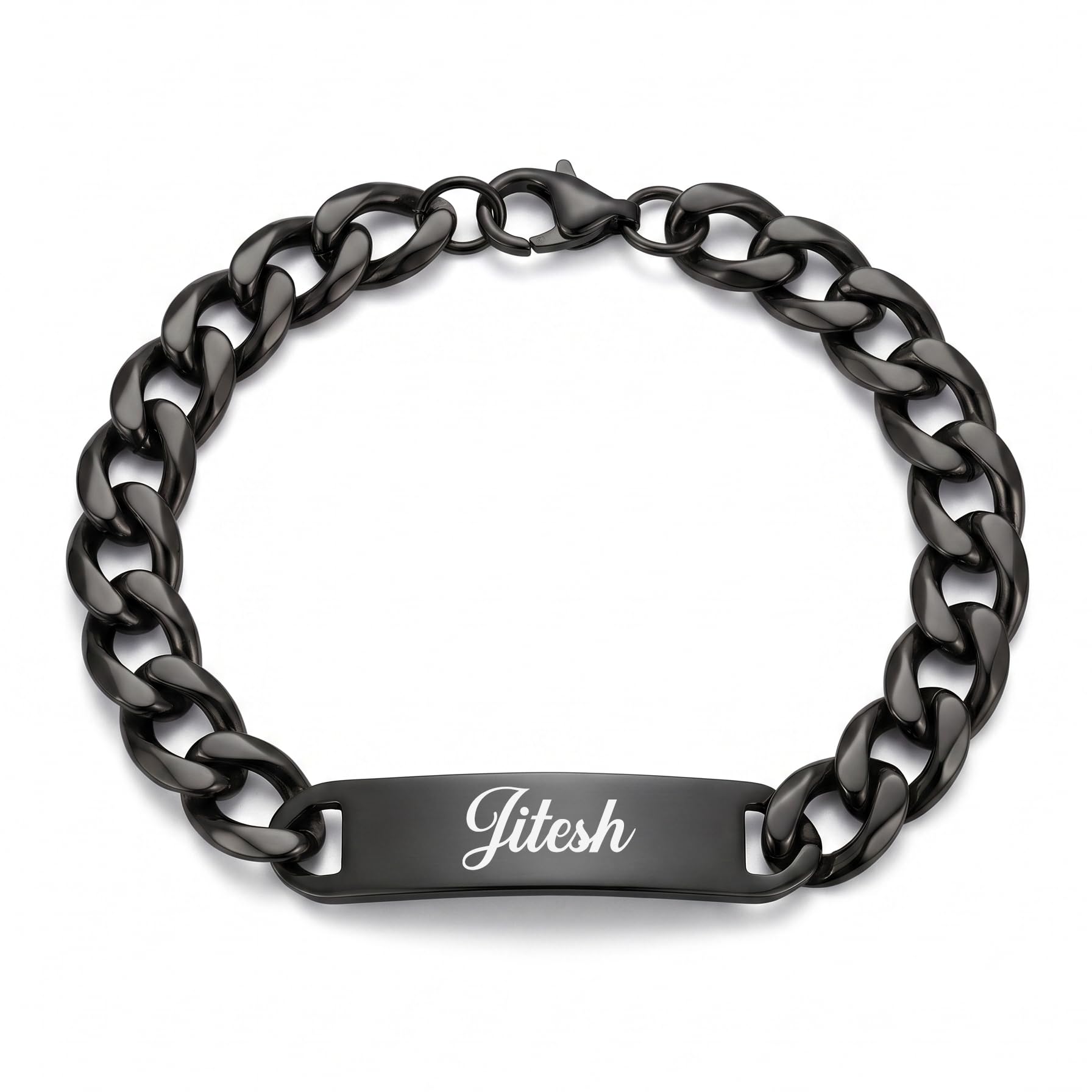 Innovative Gifts Personalized Bracelet Rakhi for Brother, Stainless Steel Custom Name Engraved Rakhi Bracelet, Raksha Bandhan