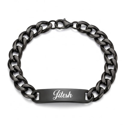 Innovative Gifts Personalized Bracelet Rakhi for Brother, Stainless Steel Custom Name Engraved Rakhi Bracelet, Raksha Bandhan