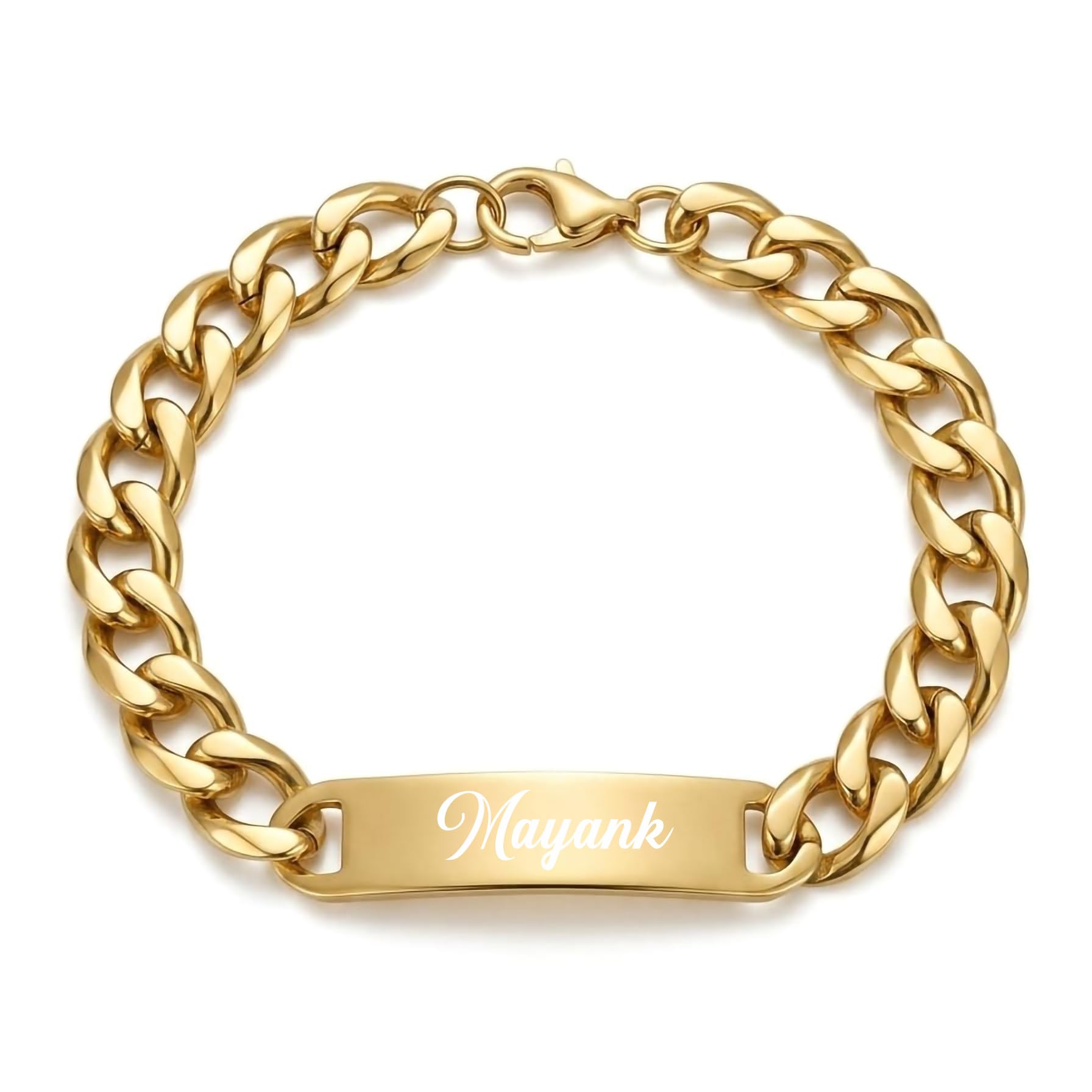 Innovative Gifts Personalized Bracelet Rakhi for Brother, Stainless Steel Custom Name Engraved Rakhi Bracelet, Raksha Bandhan