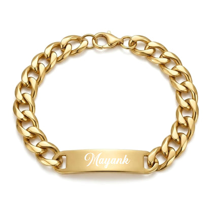 Innovative Gifts Personalized Bracelet Rakhi for Brother, Stainless Steel Custom Name Engraved Rakhi Bracelet, Raksha Bandhan