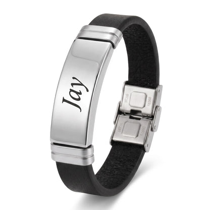 Innovative Gifts Personalized Bracelet Rakhi for Brother, Stainless Steel Custom Name Engraved Rakhi Bracelet, Raksha Bandhan