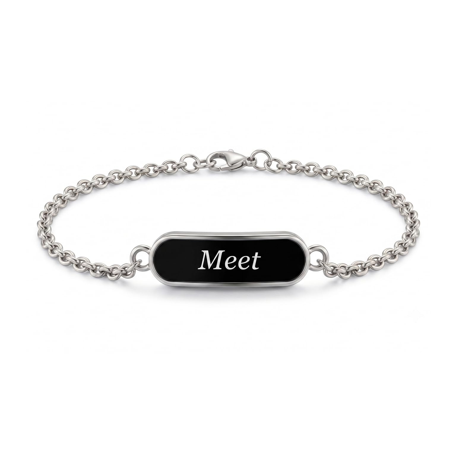 Innovative Gifts Personalized Bracelet Rakhi for Brother, Stainless Steel Custom Name Engraved Rakhi Bracelet, Raksha Bandhan