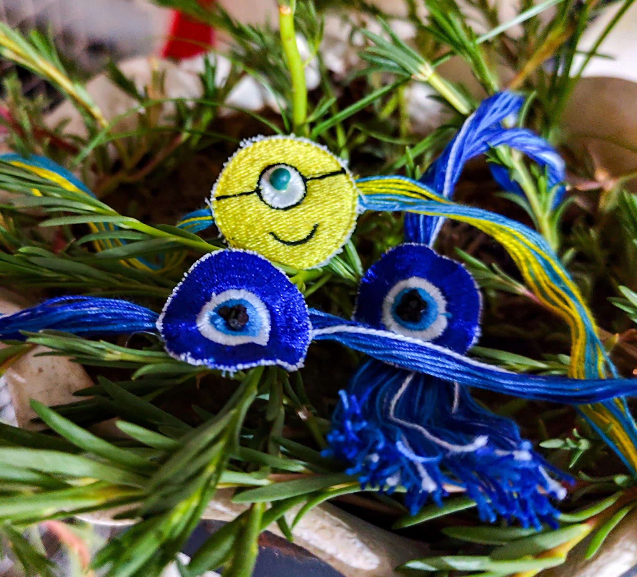 Innovera Design Plantable Rakhi Natural Eco-Friendly Cotton Embroidery Designer Sustainable Rakhi with free seed - Combo of 3