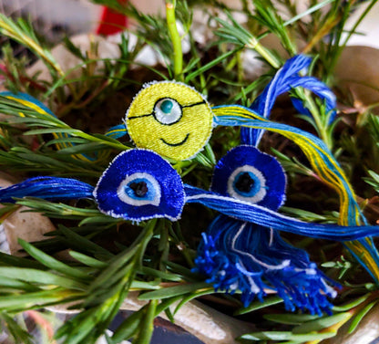 Innovera Design Plantable Rakhi Natural Eco-Friendly Cotton Embroidery Designer Sustainable Rakhi with free seed - Combo of 3