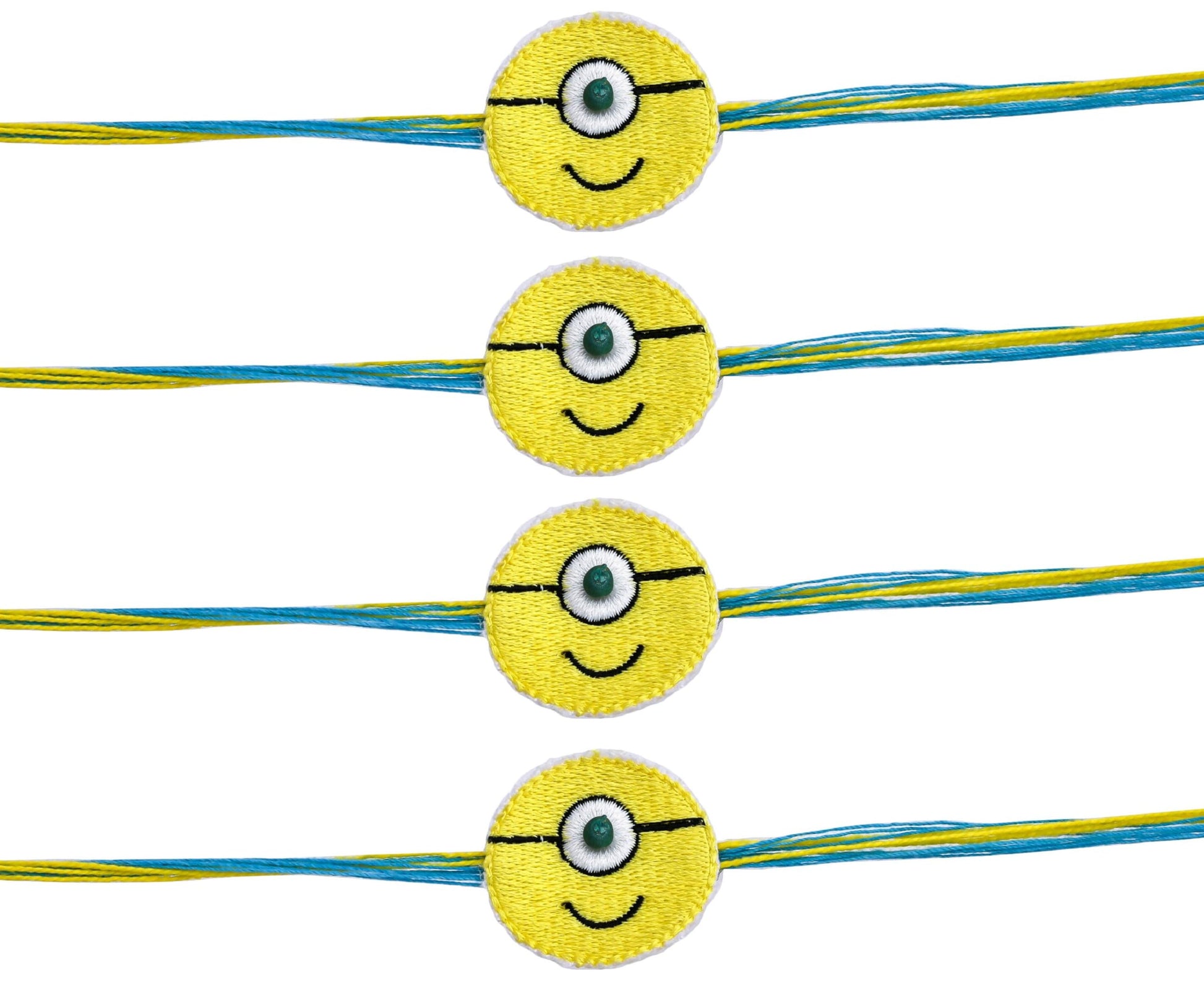 Innovera Design Plantable Rakhi Natural Eco-Friendly Cotton Embroidery Designer Sustainable Rakhi with free seed - Combo of 3