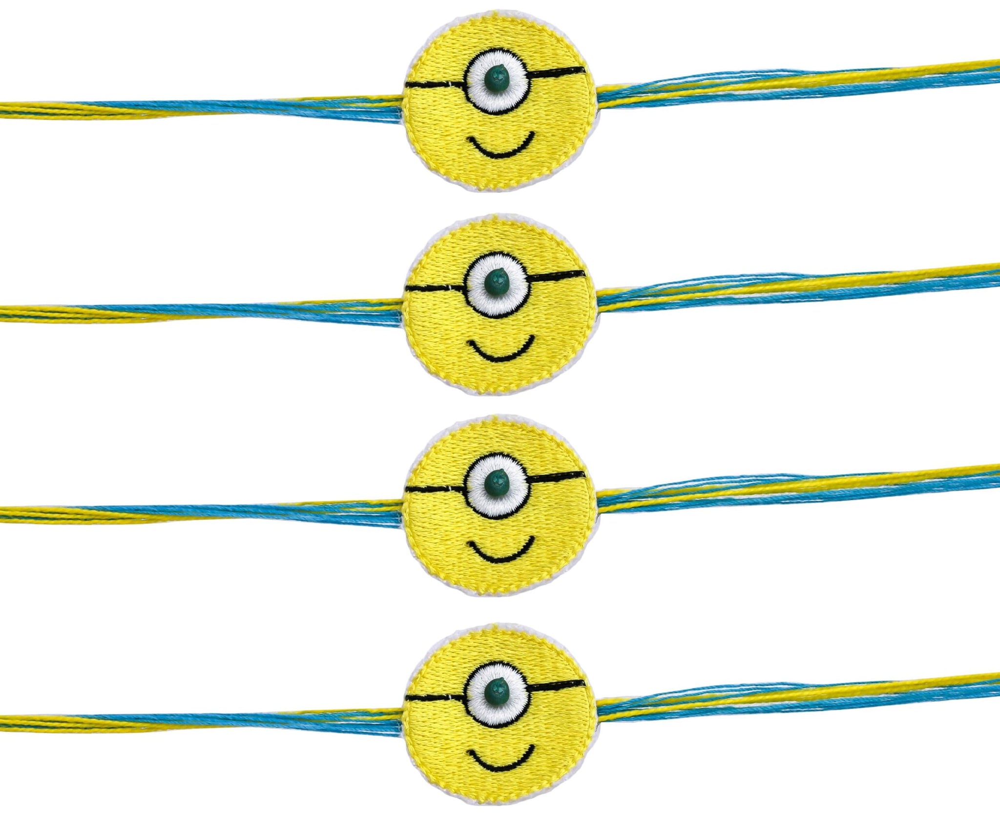 Innovera Design Plantable Rakhi Natural Eco-Friendly Cotton Embroidery Designer Sustainable Rakhi with free seed - Combo of 3