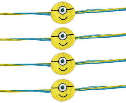 Innovera Design Plantable Rakhi Natural Eco-Friendly Cotton Embroidery Designer Sustainable Rakhi with free seed - Combo of 3